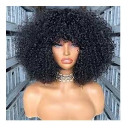 The Curly Bob Wig is a stylish and modern hairstyle designed for women who want a natural and fashionable look. This wig feature