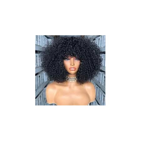 The Curly Bob Wig is a stylish and modern hairstyle designed for women who want a natural and fashionable look. This wig feature